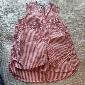 Striped Pink  Women's Set Short